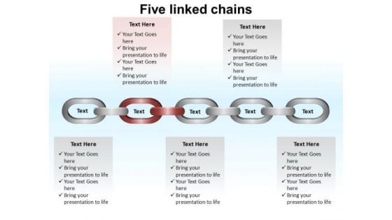 PowerPoint Templates Company Linked Chains Ppt Presentation