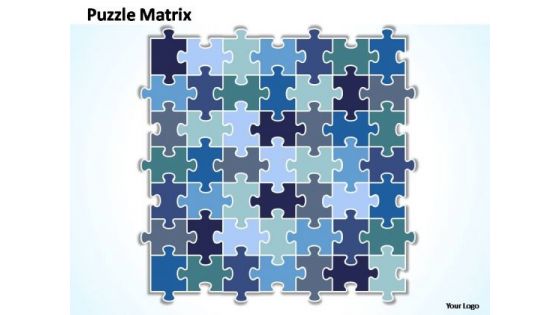 PowerPoint Templates Company Puzzle Matrix Ppt Themes