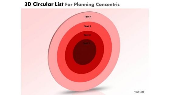 PowerPoint Templates Corporate Strategy 3d Circular Chart List Core Diagrams Ppt Presentation