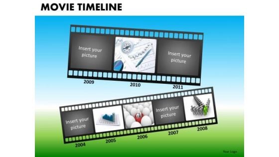 PowerPoint Templates Corporate Teamwork Movie Timeline Ppt Presentation Designs