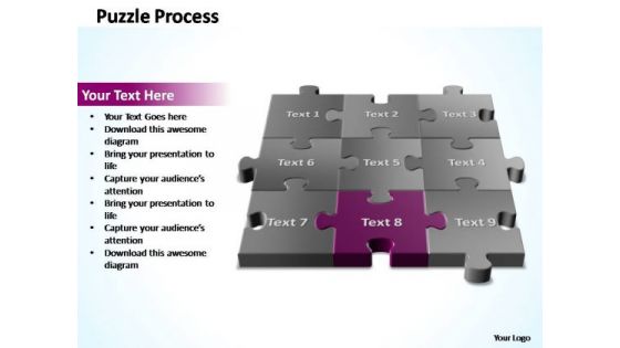 PowerPoint Templates Diagram 3d Puzzle Process Ppt Slide