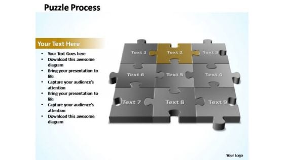 PowerPoint Templates Diagram 3d Puzzle Process Ppt Slides