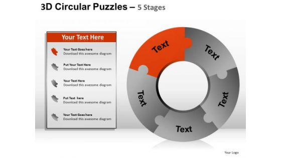 PowerPoint Templates Doughnut Chart Puzzle Ppt Themes