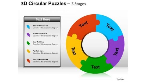 PowerPoint Templates Doughnut Diagram Puzzle Ppt Presentation