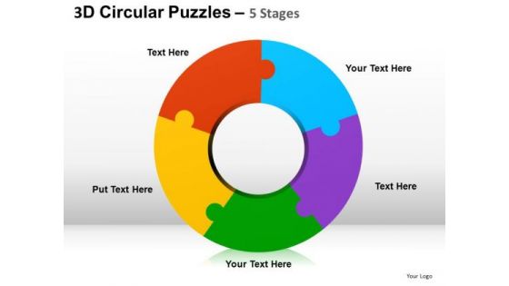 PowerPoint Templates Doughnut Diagram Puzzle Ppt Process