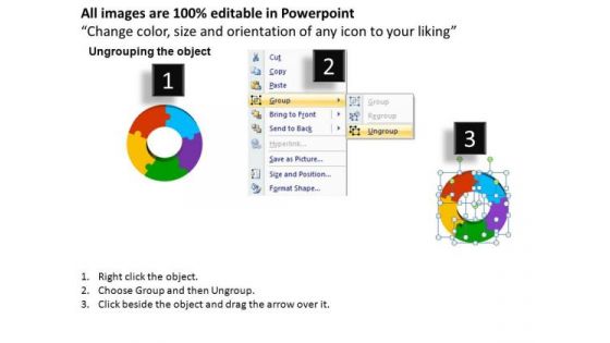 PowerPoint Templates Doughnut Diagram Puzzle Ppt Process