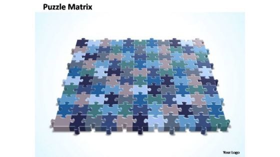 PowerPoint Templates Download 11x10 Rectangular Jigsaw Puzzle Matrix Ppt Design