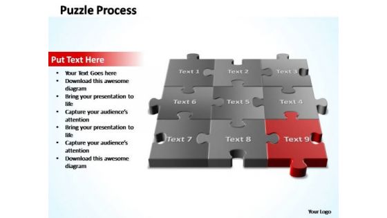 PowerPoint Templates Editable 3d Puzzle Process Ppt Slides