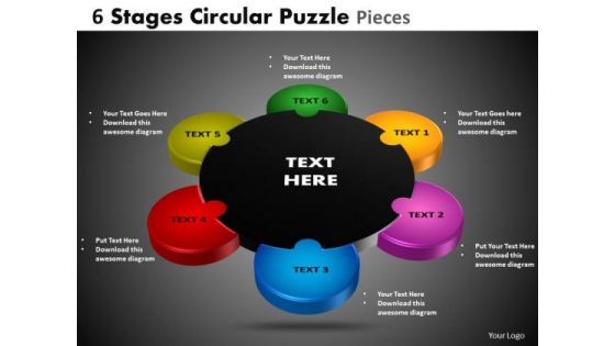 PowerPoint Templates Editable Circular Puzzle Ppt Process