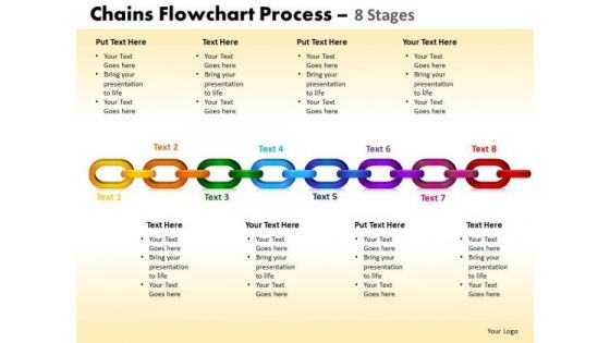 PowerPoint Templates Education Chains Flowchart Ppt Theme