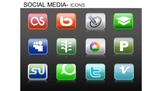 PowerPoint Templates Executive Education Social Media Icons Ppt Slide
