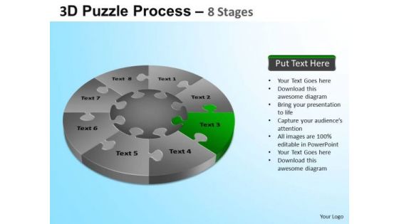 PowerPoint Templates Executive Growth Puzzle Segment Pie Chart Ppt Themes