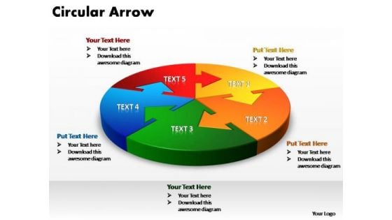 PowerPoint Templates Global Circular Arrow Ppt Slide