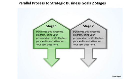 PowerPoint Templates Goals 2 Stages Business Development Plan