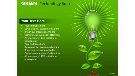 PowerPoint Templates Green Business Ideas Innovation Ppt Slides