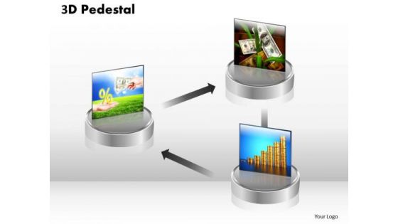 PowerPoint Templates Growth 3d Pedestal Ppt Slide