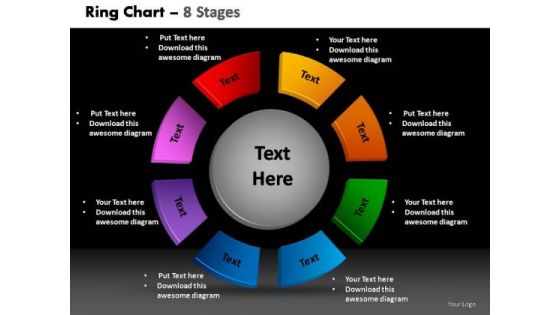 PowerPoint Templates Growth Donut With Core Ppt Themes