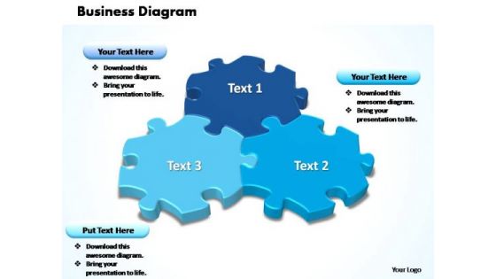 PowerPoint Templates Growth Interconnected Puzzle Pieces Business Ppt Themes