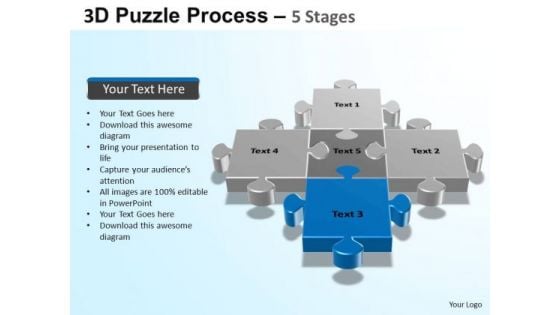 PowerPoint Templates Growth Puzzle Process Ppt Presentation