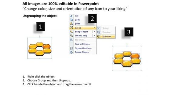 PowerPoint Templates Hexagonal Combs Process Ppt Slide