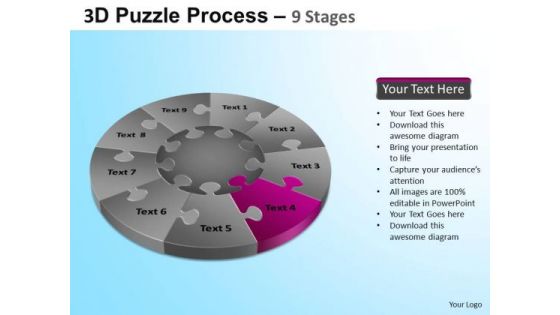 PowerPoint Templates Image Puzzle Segment Pie Chart Ppt Themes