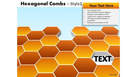 Hexagon Combs PowerPoint Templates