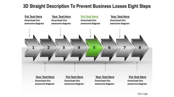 PowerPoint Templates Losses Eight Steps Online Flow Chart Maker