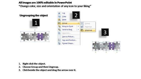 PowerPoint Templates Marketing Five Improvement Steps Puzzle Ppt Slides
