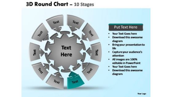 PowerPoint Templates Marketing Pie Chart With Arrows Ppt Slides