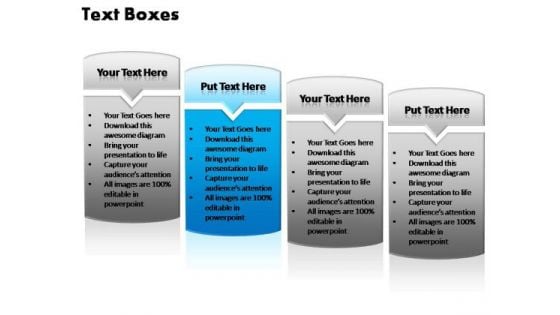 PowerPoint Templates Marketing Text Boxes Ppt Process