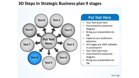 PowerPoint Templates Plan 9 Stages Relative Circular Arrow Network Slides