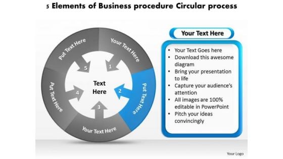 PowerPoint Templates Procedure Circular Process Home Care Business Plan