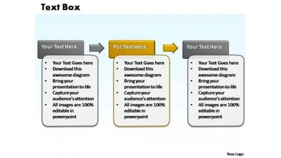 PowerPoint Templates Process 3 Steps Text Box Ppt Process