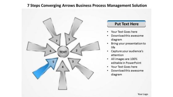 PowerPoint Templates Process Management Solution Circular Arrow