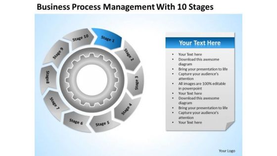 PowerPoint Templates Process Management With 10 Stages Ppt Business Ideas Slides