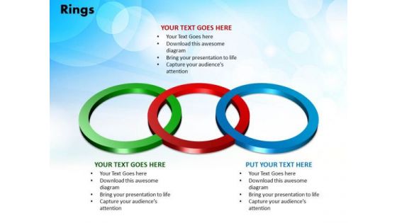 PowerPoint Templates Rings Sales Ppt Slides