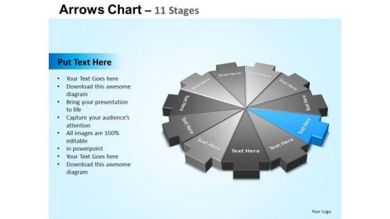 PowerPoint Templates Sales Arrows Chart Ppt Theme