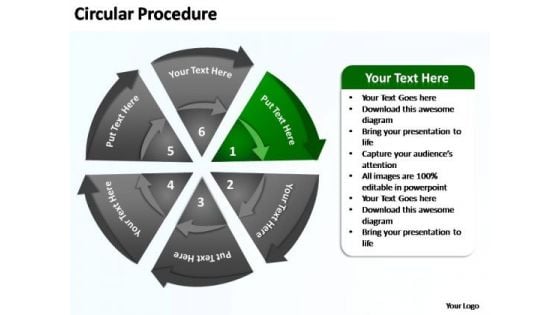 PowerPoint Templates Sales Flow Of Circular Ppt Presentation