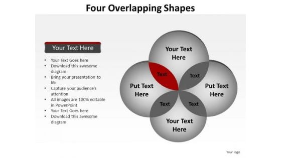 PowerPoint Templates Sales Four Overlapping Ppt Design