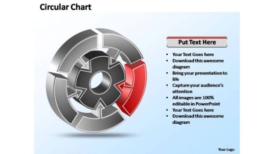 PowerPoint Templates Strategy Interconnected Circular Chart Ppt Slide
