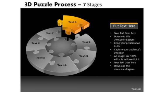 PowerPoint Templates Strategy Pie Chart Puzzle Process Ppt Backgrounds