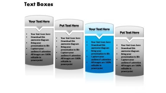 PowerPoint Templates Strategy Text Boxes Ppt Process