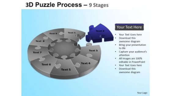 PowerPoint Templates Success Puzzle Segment Pie Chart Ppt Themes