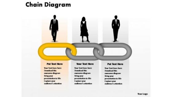 PowerPoint Templates Teamwork Process Chain Ppt Slide