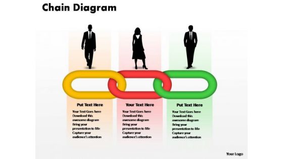 PowerPoint Templates Teamwork Process Chain Ppt Slides