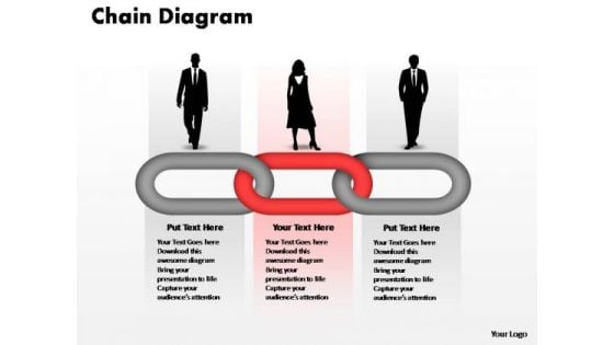 PowerPoint Templates Teamwork Process Chain Ppt Themes