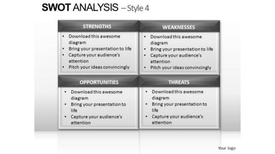 PowerPoint Templates Teamwork Swot Analysis Ppt Presentation