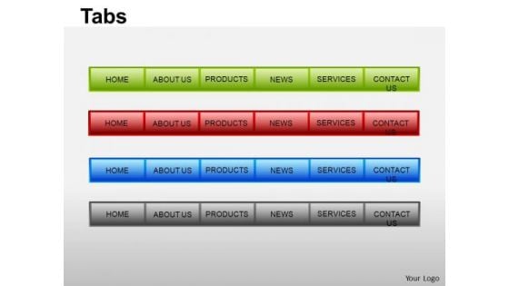 PowerPoint Templates Teamwork Tabs Ppt Slide