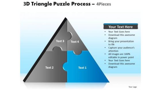 PowerPoint Templates Teamwork Triangle Puzzle Ppt Design Slides