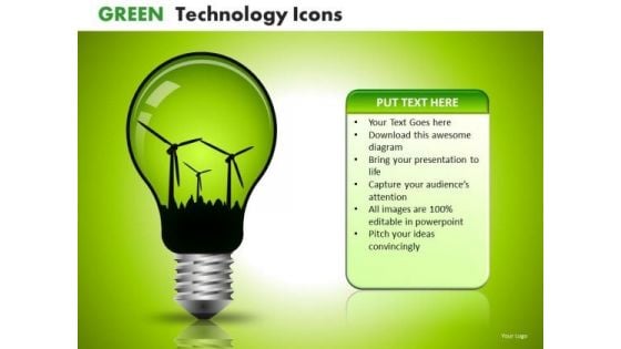 PowerPoint Templates Windmills Green Energy Technology Ppt Slides